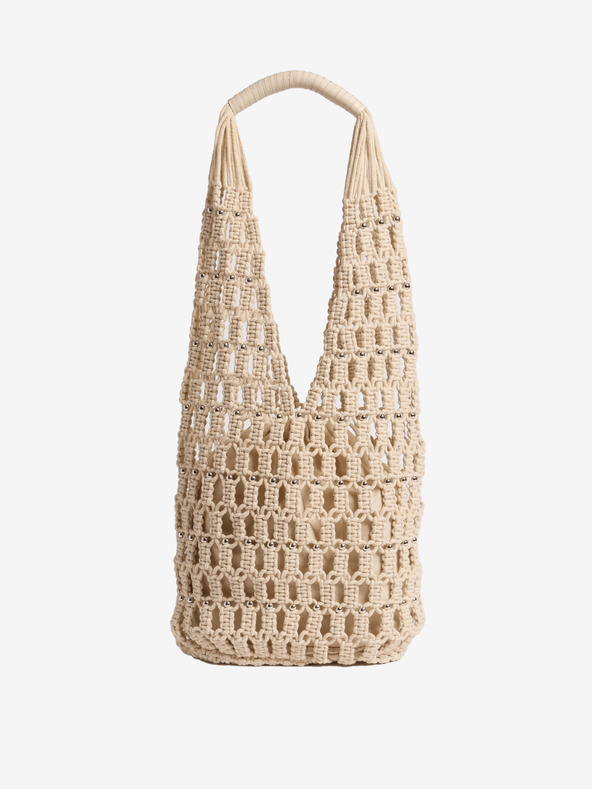 Marks & Spencer Marks & Spencer bela torbica za na ramo s kroglicami in visoko vsebnostjo bombaža