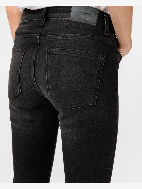 Vero Moda Črne ženske kavbojke vitkega kroja Vero Moda Ella