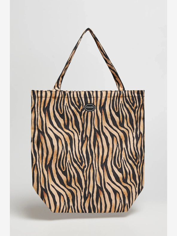 Moodo Bela in rjava ženska vzorčasta torba Moodo