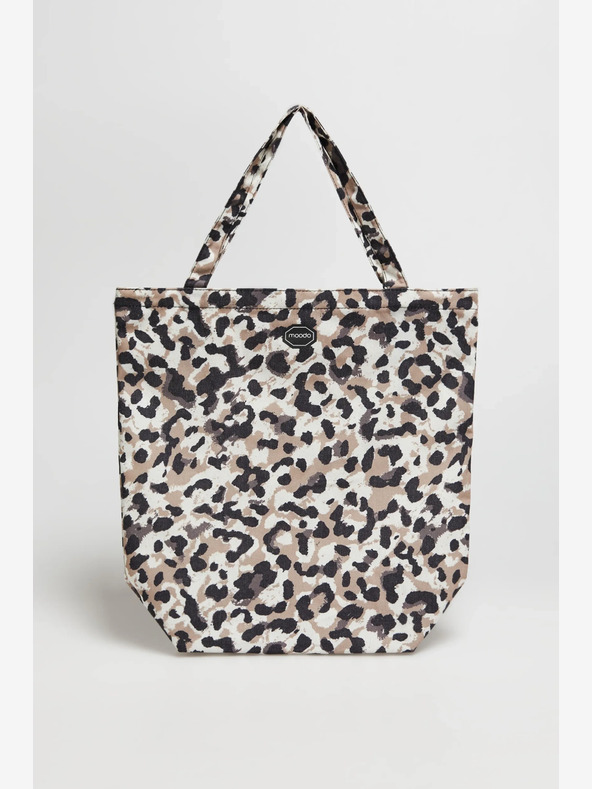 Moodo Moodo Bela in bež ženska vzorčasta torba Moodo