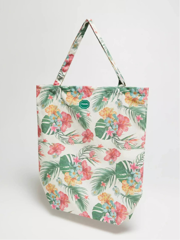 Moodo Kremno-zelena ženska vzorčasta torba Moodo