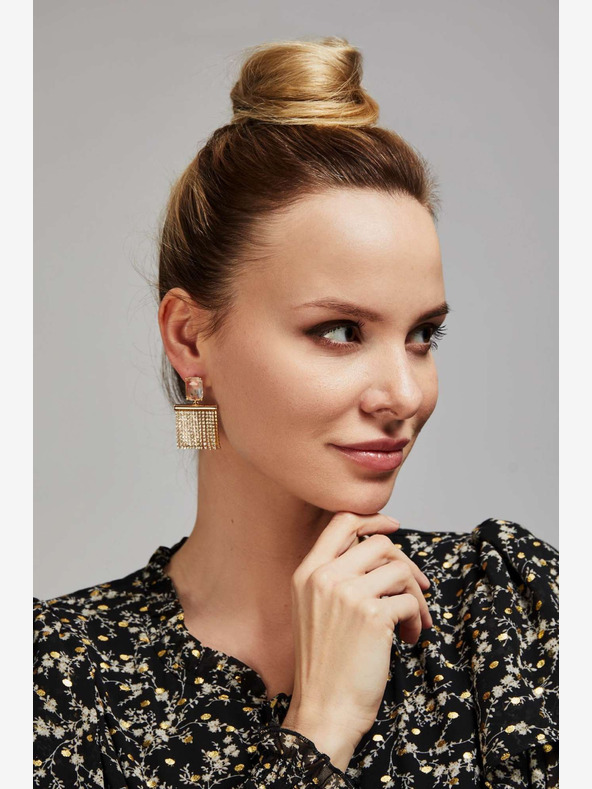 Moodo Ženski uhani zlate barve Moodo