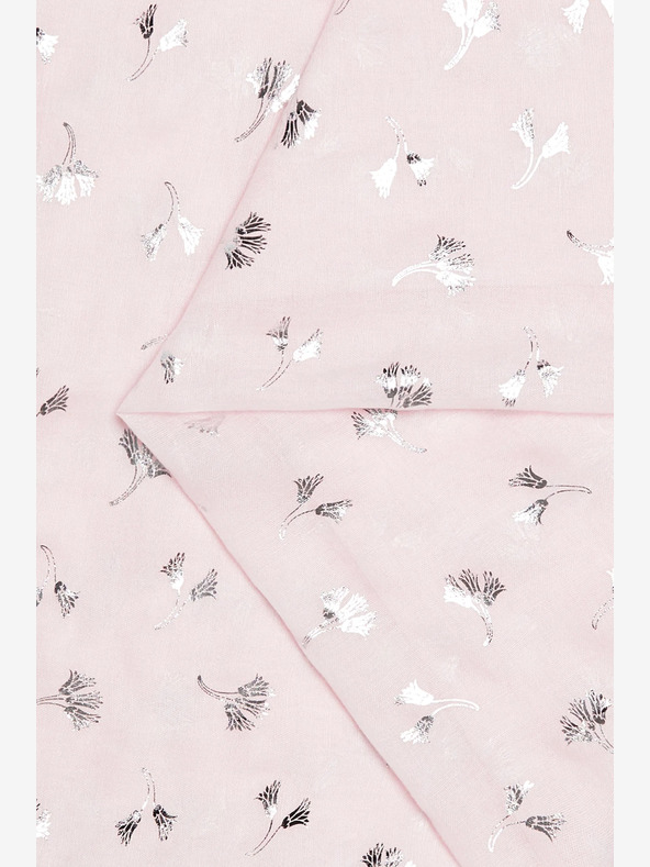 Moodo Svetlo roza ženski vzorčasti šal Moodo