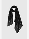 Moodo Črni ženski šal s pikami Moodo