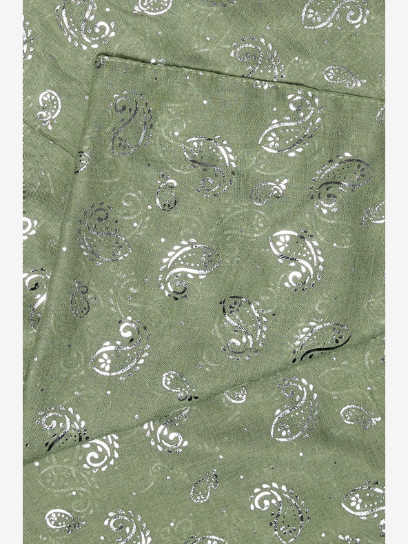 Moodo Zelen ženski vzorčast šal Moodo