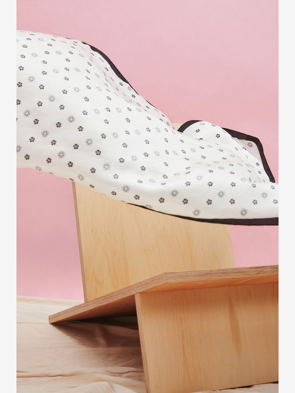 Moodo Črno-beli ženski cvetlični šal Moodo