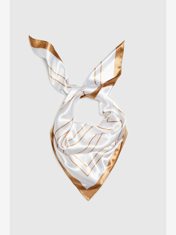 Moodo Beli ženski vzorčasti šal Moodo