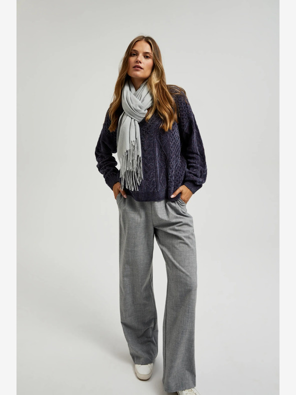 Moodo Svetlo siv ženski šal Moodo