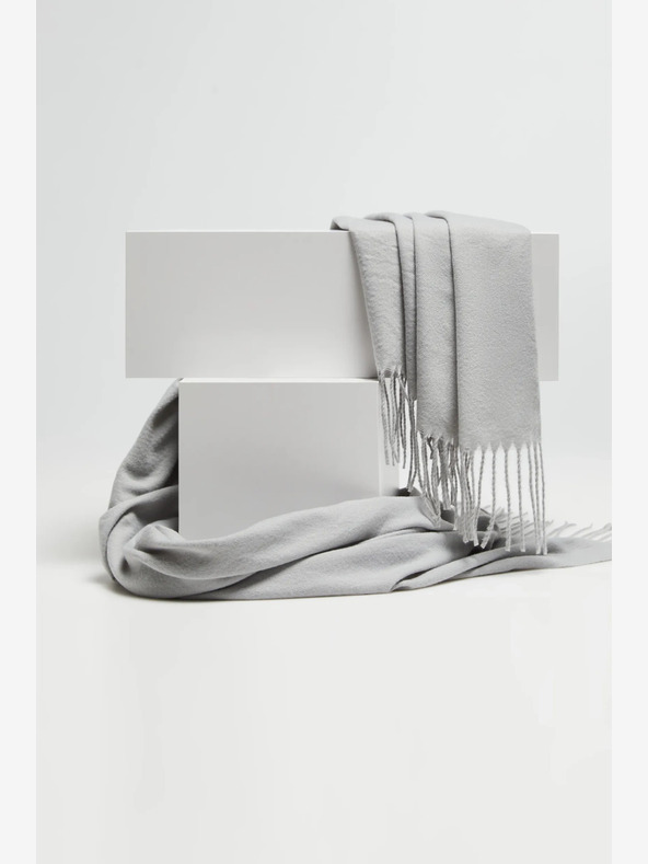 Moodo Svetlo siv ženski šal Moodo