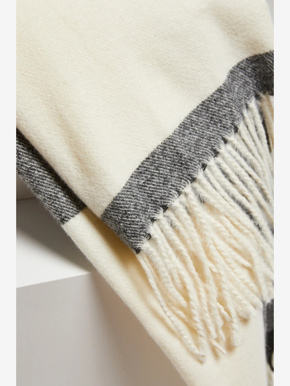 Moodo Belo-črni ženski šal Moodo