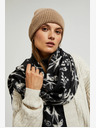 Moodo Belo-črni ženski vzorčasti šal Moodo