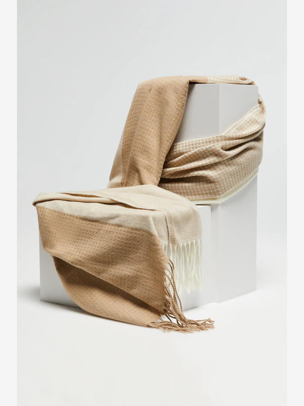 Moodo Bež in rjav ženski šal Moodo