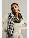 Moodo Rjavo-siv ženski karirasti šal Moodo