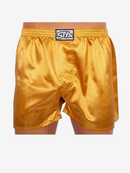 Styx Moške hlače Styx classic gumijaste hlače saten zlata