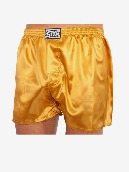Styx Moške hlače Styx classic gumijaste hlače saten zlata