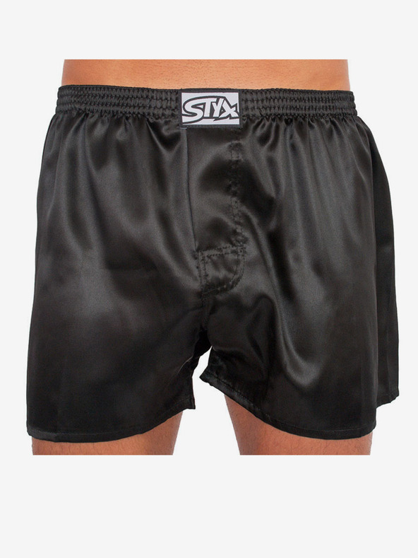 Styx Moške satenaste hlače Styx črne barve