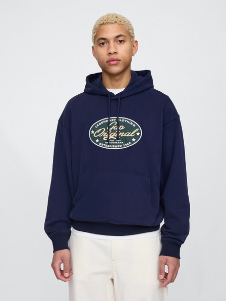 GAP Oversize pulover z logom Americana GAP