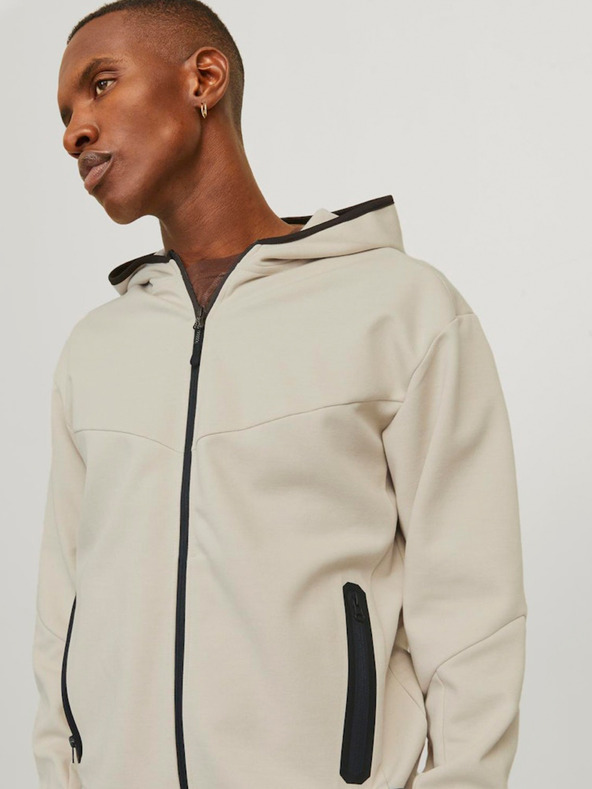 Jack & Jones Jack & Jones Moška bež jopa s kapuco