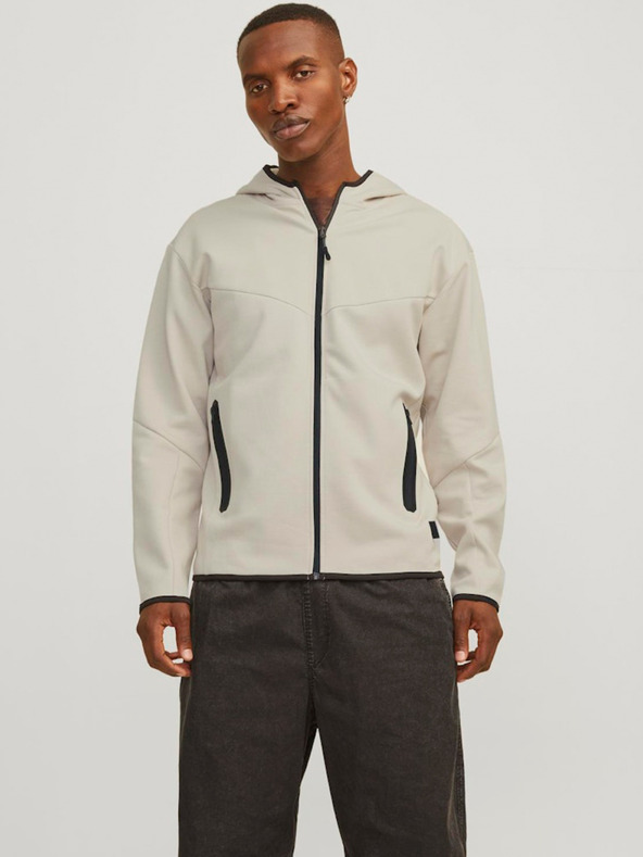 Jack & Jones Jack & Jones Moška bež jopa s kapuco