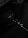 Ombre Clothing Moška bombažna raztegljiva bluza bomber črna Ombre oblačila