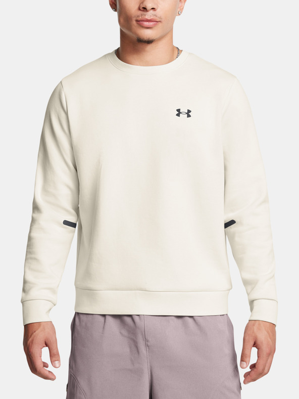 Under Armour Moški pulover  Under Armour UA Unstoppable Flc Crew EU-WHT
