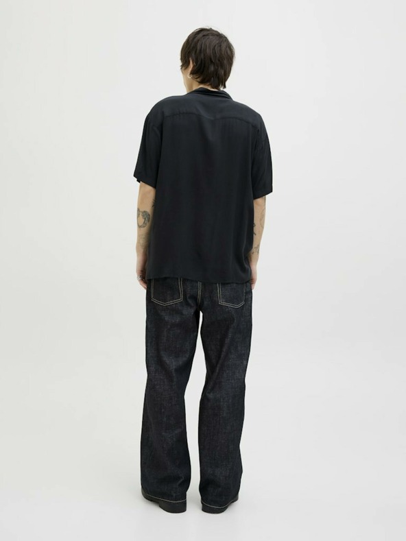 Jack & Jones Črna moška majica s kratkimi rokavi Jack & Jones Corp