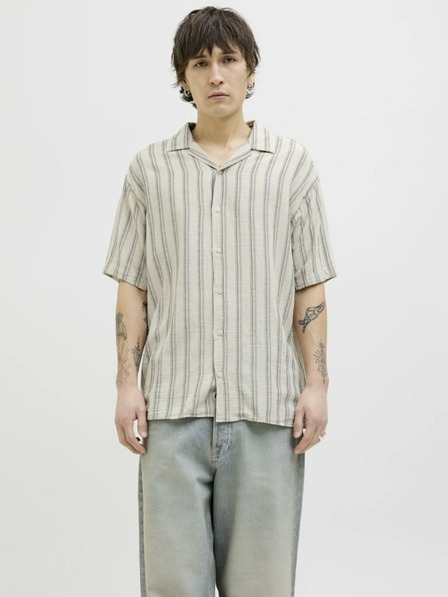 Jack & Jones Moška črtasta majica s kratkimi rokavi Jack & Jones Corp Beige