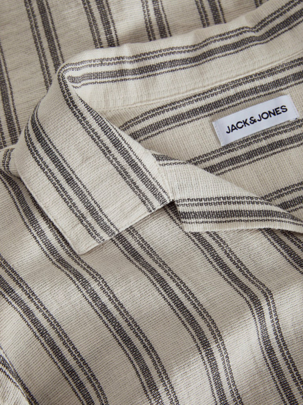 Jack & Jones Moška črtasta majica s kratkimi rokavi Jack & Jones Corp Beige