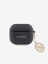 Guess Guess 4G Script PC/PU Charm ovitek za AirPods 3 črn