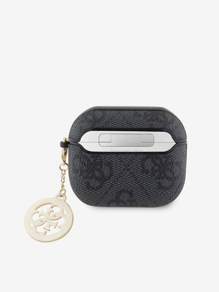 Guess Guess 4G Script PC/PU Charm ovitek za AirPods 3 črn