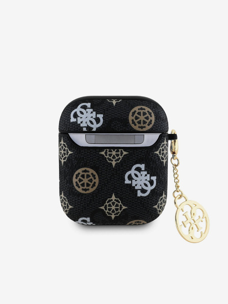 Guess Guess PU 4G Peony Charm ohišje za AirPods 1/2 črno
