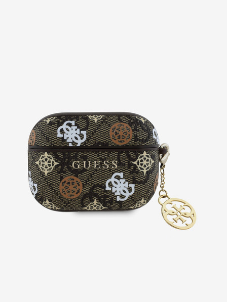 Guess Guess PU 4G Peony Charm ovitek za AirPods Pro Brown