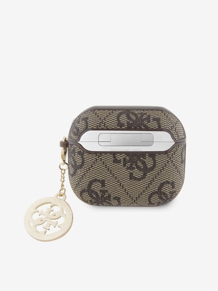 Guess Guess 4G Script PC/PU ovitek za AirPods 3 rjave barve