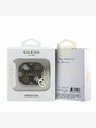 Guess PU 4G Peony Charm Pouzdro pro AirPods 4 Brown Ovitek