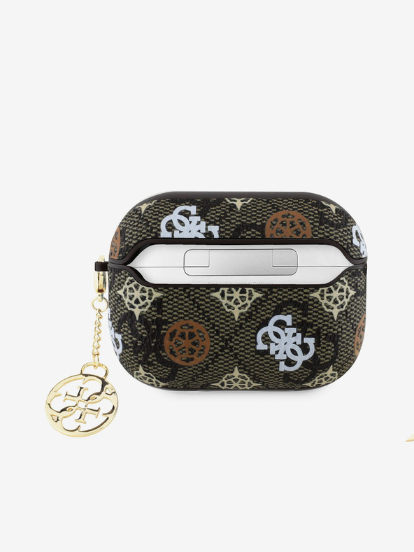 Guess Guess PU 4G Ohišje s čaranjem pivonke za AirPods 3 rjave barve