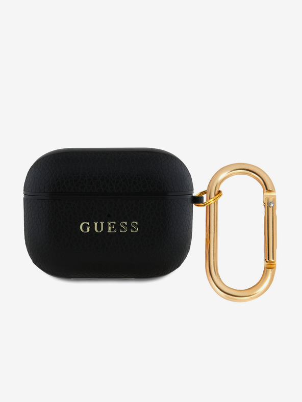 Guess Guess PU Grained Classic Logo etui za AirPods 3 črno