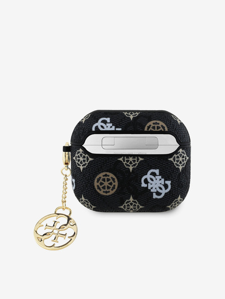 Guess Guess PU 4G Peony Charm ovitek za AirPods 3 črn