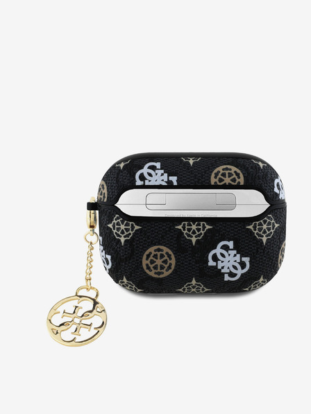 Guess Guess PU 4G Peony Charm ovitek za AirPods Pro črn