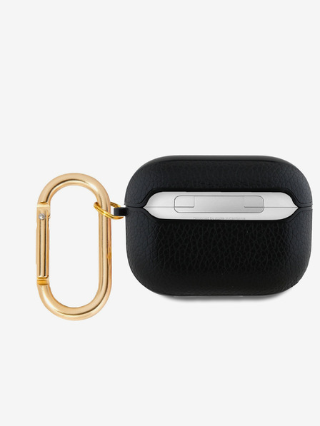 Guess Guess PU zrnato klasično ohišje z logotipom za AirPods Pro črno