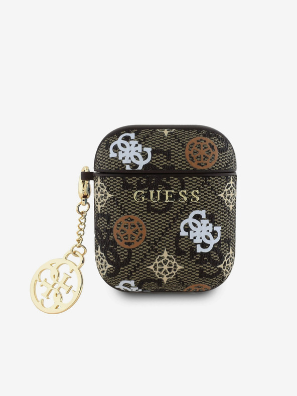 Guess Ohišje Guess PU 4G Peony Charm za AirPods 1/2 Brown