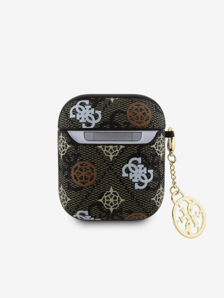 Guess Ohišje Guess PU 4G Peony Charm za AirPods 1/2 Brown