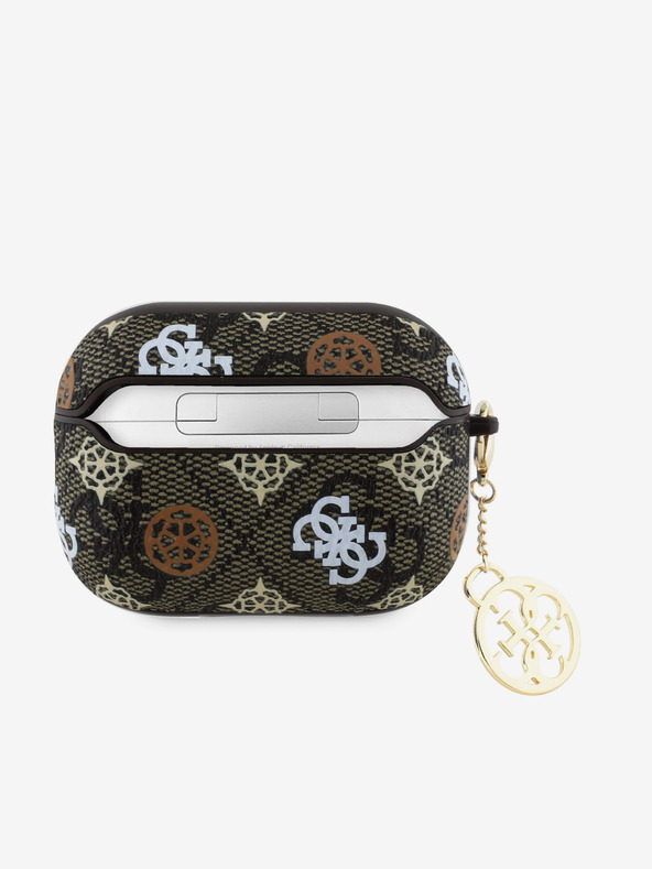 Guess Guess PU 4G Ohišje s čaranjem pivonke za AirPods Pro 2 rjave barve