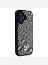 DKNY DKNY PU usnje Crosswalk Pattern Magsafe hrbtni ovitek za iPhone 16 slonokoščene barve