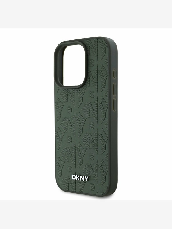 DKNY DKNY PU usnje z mrežastim vzorcem Magsafe hrbtni ovitek za iPhone 16 Pro Max Green