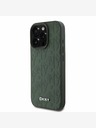 DKNY DKNY PU Leather Grid Pattern Magsafe Back Cover za iPhone 16 Pro Green