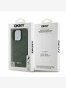 DKNY DKNY PU Leather Grid Pattern Magsafe Back Cover za iPhone 16 Pro Green