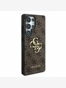 Guess PU 4G Metal Logo Zadní Kryt pro Samsung Galaxy S25 Ultra Brown Ovitek za telefon