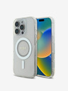 Guess Guess IML Prstan s kamenčki MagSafe hrbtni ovitek za iPhone 16 Pro Max White