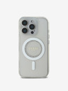 Guess Guess IML Prstan s kamenčki MagSafe hrbtni ovitek za iPhone 16 Pro Max White