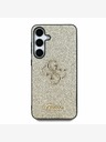Guess Guess PU Fixed Glitter 4G Metal Logo Back Cover za Samsung Galaxy S25 Gold